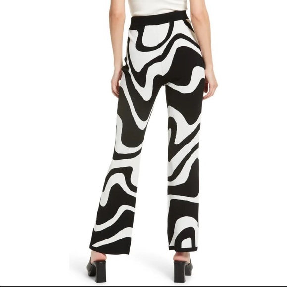 & Other Stories Flared Jacquard Knit Trousers - Picture 2 of 3